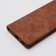 Case for OnePlus 11 5G, ERBORD Vintage, wallet with flap, brown