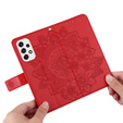Flip case for Samsung Galaxy A53 5G, Mandala Flower, red
