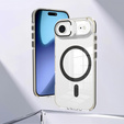 Case for iPhone Air, for MagSafe, with stand, transparent with black inserts