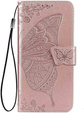 Flip case for Vivo V50 Lite 4G / 5G, Butterfly, pink rose gold