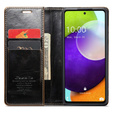 CASEME flip case for Samsung Galaxy A52/A52s, Waxy Textucoffee, coffee
