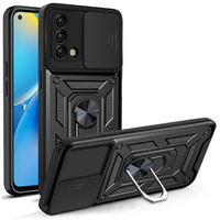 Case for Oppo A74 4G, CamShield Slide, black