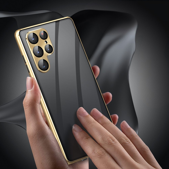 Case for Samsung Galaxy S24 Ultra, Privacy Dual Glass, gold
