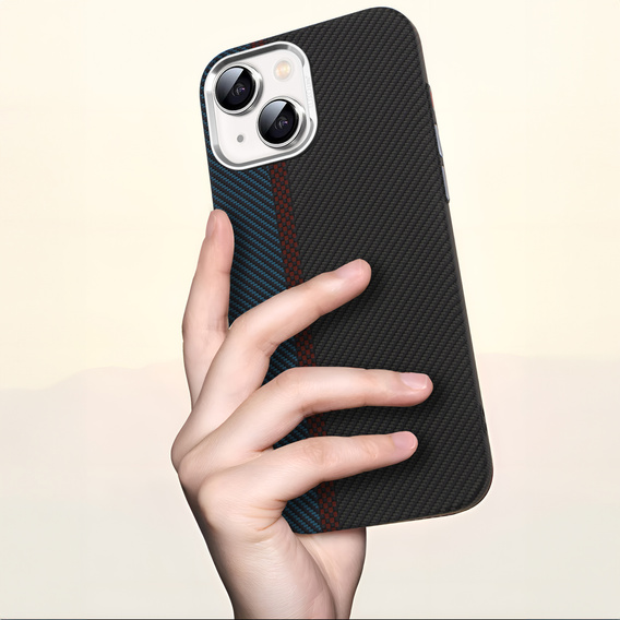 MagSafe's iPhone 15 Case, Carbon Fiber, black / blue