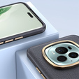 Leather case for Honor Magic 6 Pro 5G, leather hybrid, grey