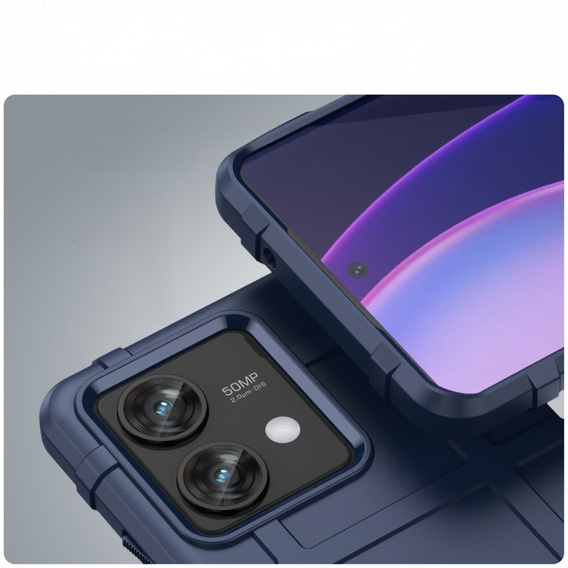 Case for Motorola Edge 40 Neo, Rugged Shield, blue