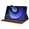 Case for Xiaomi Pad 6, Classic, with space for stylus, brown