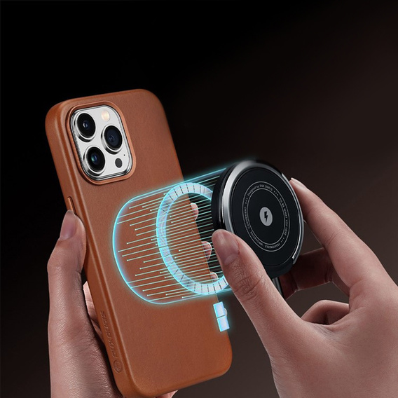 Case for iPhone 14 Pro, Dux Ducis Max Naples, brown