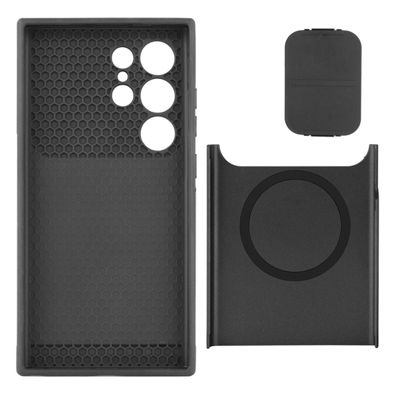 Case for Samsung Galaxy S24 Ultra, ERBORD MagProtect Slide Camera, black