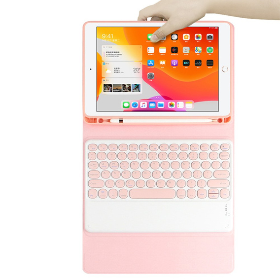 Case + keyboard iPad Pro 11 2021 / 2018, iPad Air 10.9 4 2020 / 5 2022, Pen Slot, pink rose gold