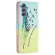 Flip case for Samsung Galaxy M34, Wallet, feather, blue