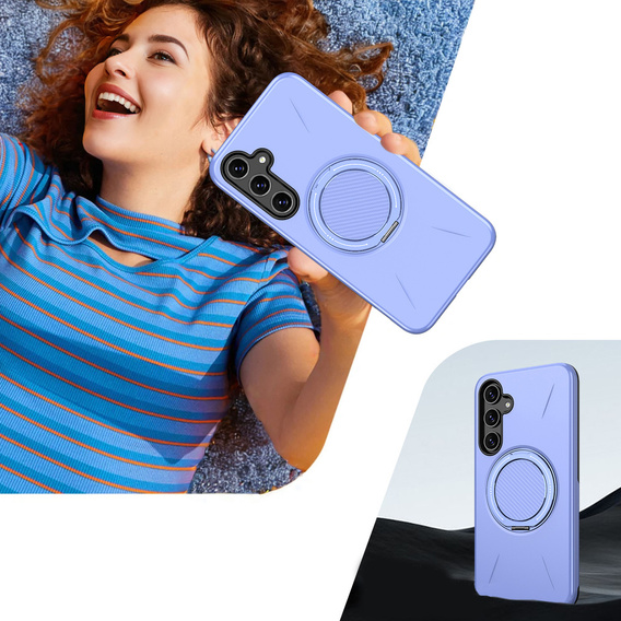 MagSafe case with stand for Samsung Galaxy A37 5G, purple