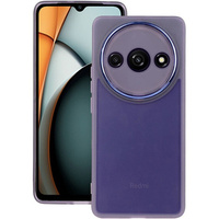Silicone case for Xiaomi Redmi A3, with camera protection, transparent / purple