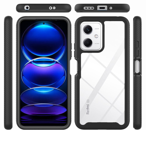 Case for Xiaomi Redmi Note 12 5G / POCO X5 5G, Shockproof, with film, black