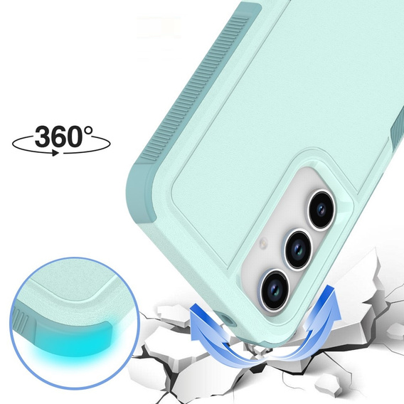 Armored Case for Samsung Galaxy A55 5G, Dual Shockproof, green