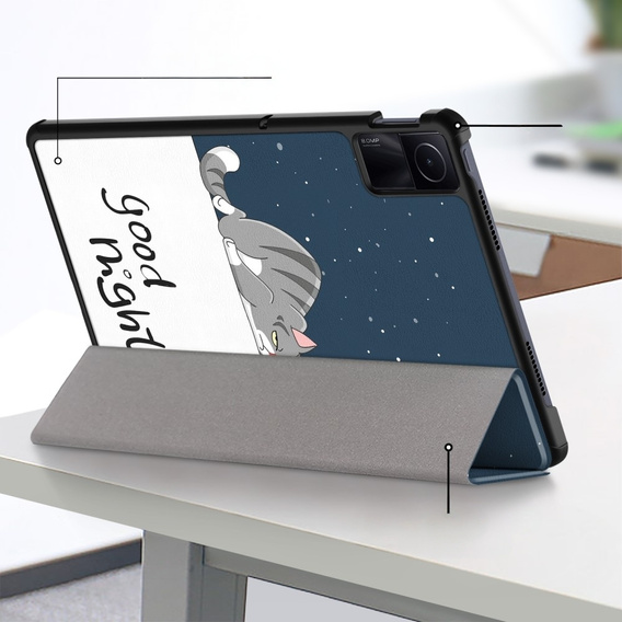 Case for Xiaomi Redmi Pad SE 11", Smartcase, sleeping cat