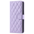 Flip case for iPhone 16 Pro Max, Rhombus Crossbody Leather, purple