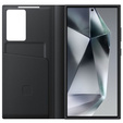 Original Samsung Case for Galaxy S24 Ultra, S View Wallet Cover, black