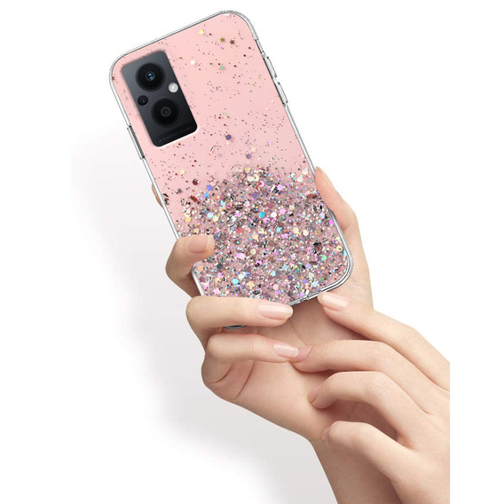 Case for Oppo Reno7 Lite 5G, Glittery, pink