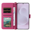 Crossbody Leather Wallet flip case for Samsung Galaxy S25 Edge, maroon