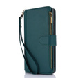 Flip case for Samsung Galaxy S24 Ultra, Wallet Zipper Pocket RFID, with shoulder strap, black