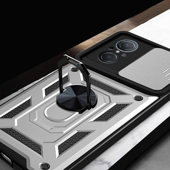 Case for Huawei Nova 9 SE, CamShield Slide, silver