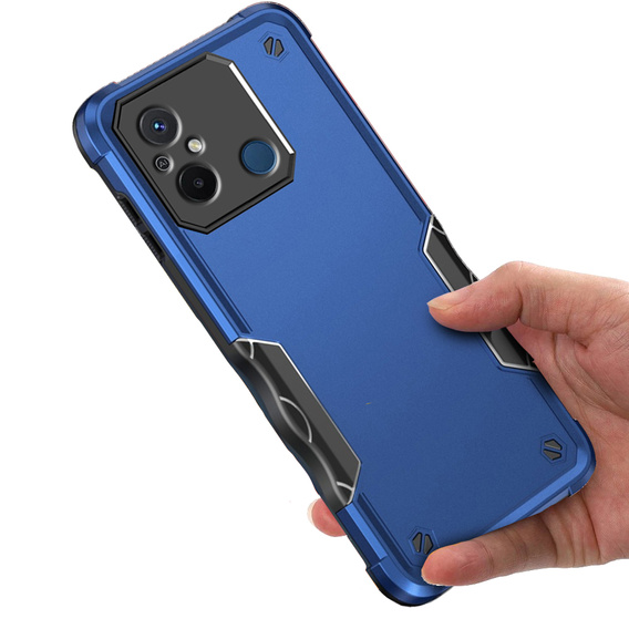 Armored case for Xiaomi Redmi 12C, Dual-Layer, dark blue
