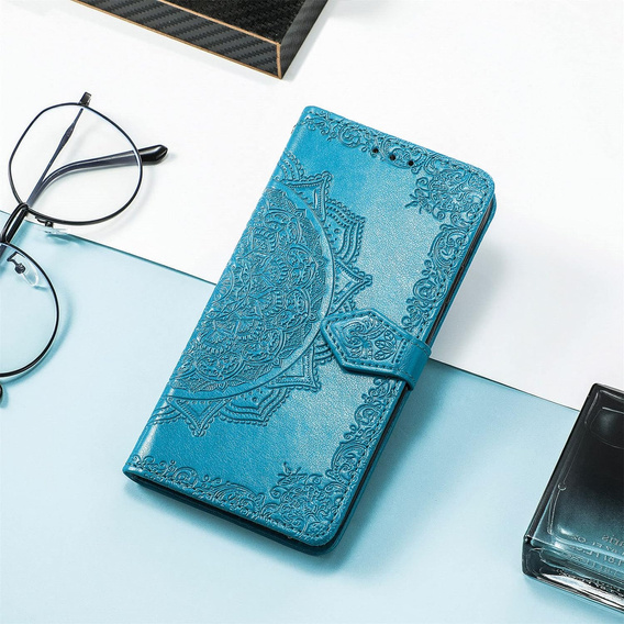 Flip case for Honor Magic 6 Lite 5G, Mandala, blue