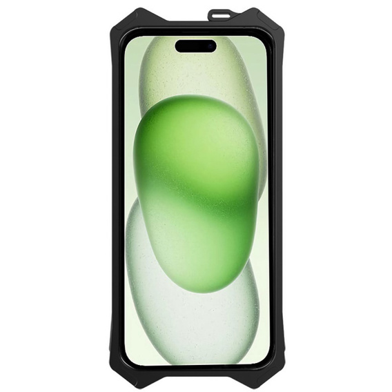 Armored case for iPhone 15 Plus, Aluminum Alloy, black