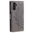 Flip case for Samsung Galaxy A15, Mandala Flower, blue + 9H glass