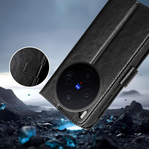 Crazy Horse Wallet flip case for Vivo X300