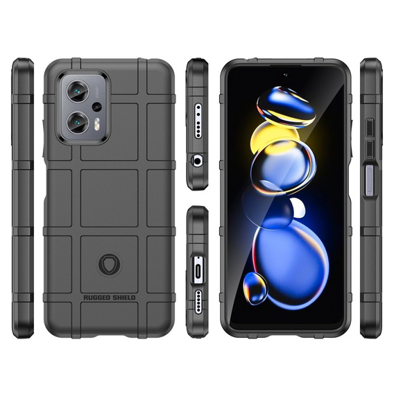 Case for Xiaomi Poco X4 GT 5G, Rugged Shield, black