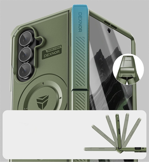 Dexnor Magnetic armoured case with dual bases for Samsung Galaxy Z Fold7