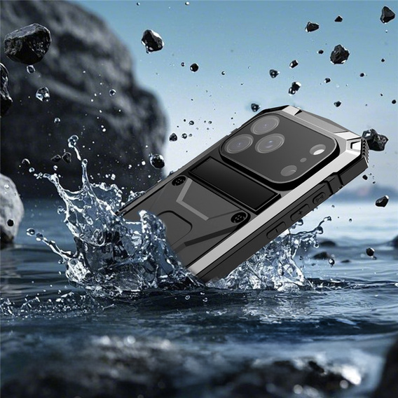 R-JUST case with stand and built-in glass for iPhone 17 Pro Max