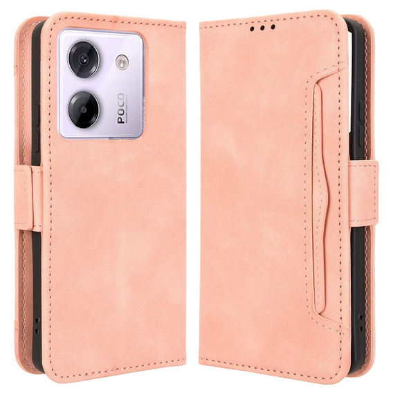Flip case for Xiaomi Poco M7 Pro 5G, Card Slot, pink