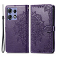 Flip case for Motorola Edge 50 Pro, Mandala, purple