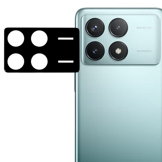 Tempered Camera Glass for Xiaomi Poco F6 Pro, black