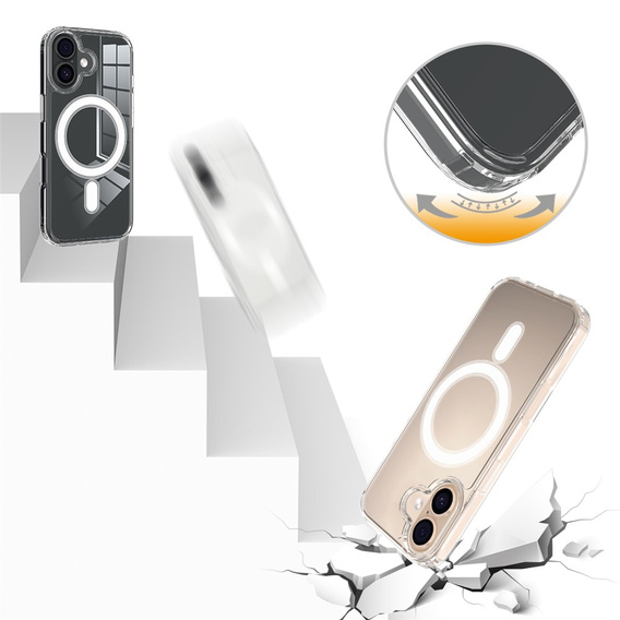 Case for iPhone 17, for MagSafe, transparent