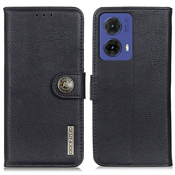KHAZNEH RFID case for Motorola G85 5G, Litchi Texture, black