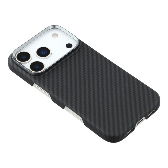 Case for iPhone 17 Pro, Carbon Fiber, for MagSafe, black