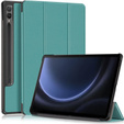 Case for Samsung Galaxy Tab S9 FE+ Plus, Smartcase with stylus space, green