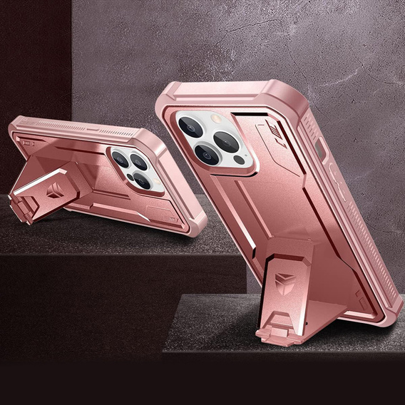 Armored case for iPhone 13 Pro, Dexnor Full Body, pink rose gold