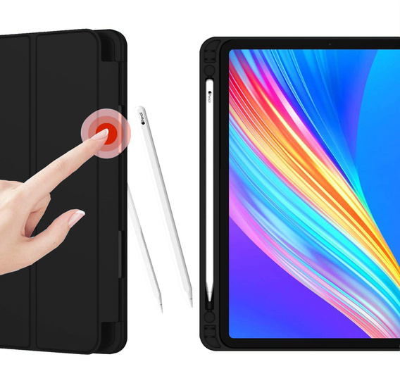 Case for iPad Pro 12.9" 2022/2021/2020 (6/5/4 gen.), Smart Pencil, with space for stylus, black