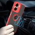 Case for Xiaomi Redmi 13C / Poco C65, Frosted Ring, red