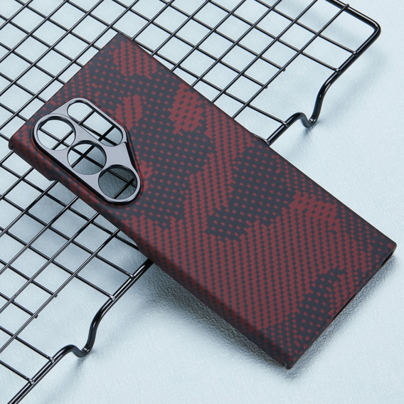 Case for Samsung Galaxy S24 Ultra, Aramid Fiber MagSafe, red