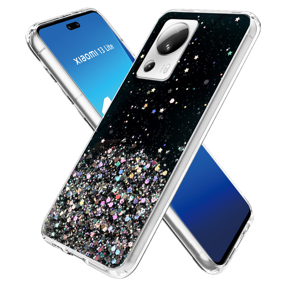 Case for Xiaomi 13 Lite, Glittery, black