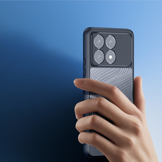 DuxDucis case for Xiaomi Poco F6 Pro, Aimo case, transparent / black