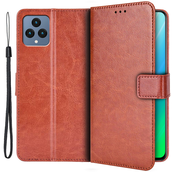Flip case for T Phone 5G, Crazy Horse Wallet, brown