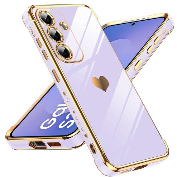 Case for Samsung Galaxy S25 FE, Electro heart, purple