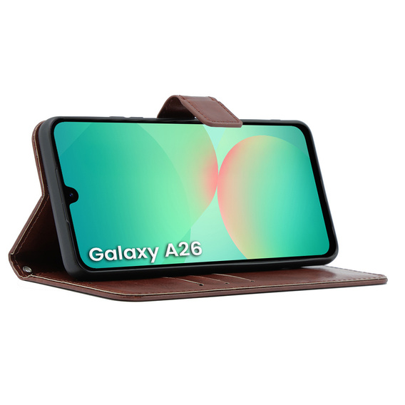 Flip case for Samsung Galaxy A26, Crazy Horse Wallet, brown